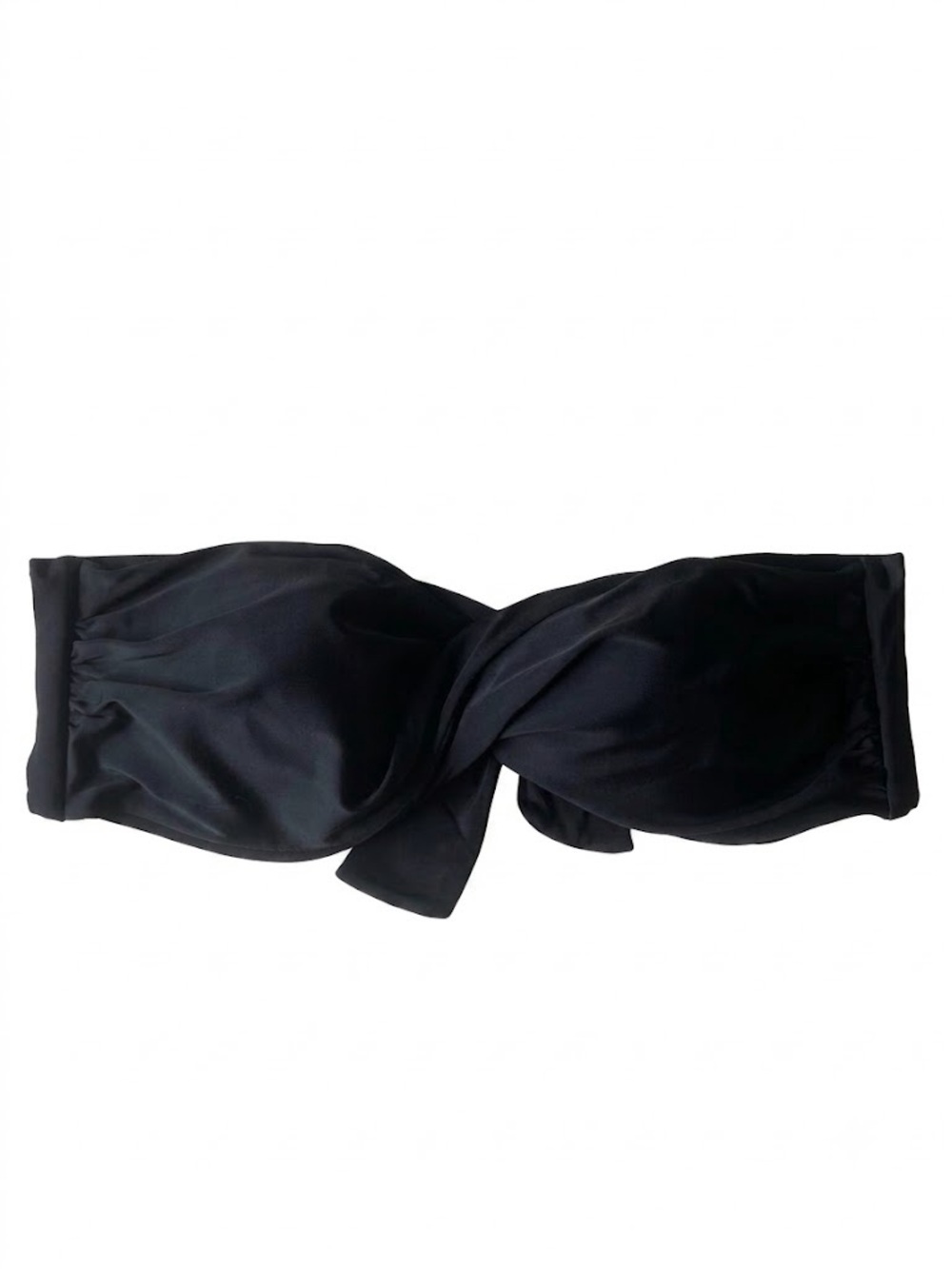 4/$20➡️ Melissa Black Strapless Twist Front Tie Back Bikini Top – Small GUC
